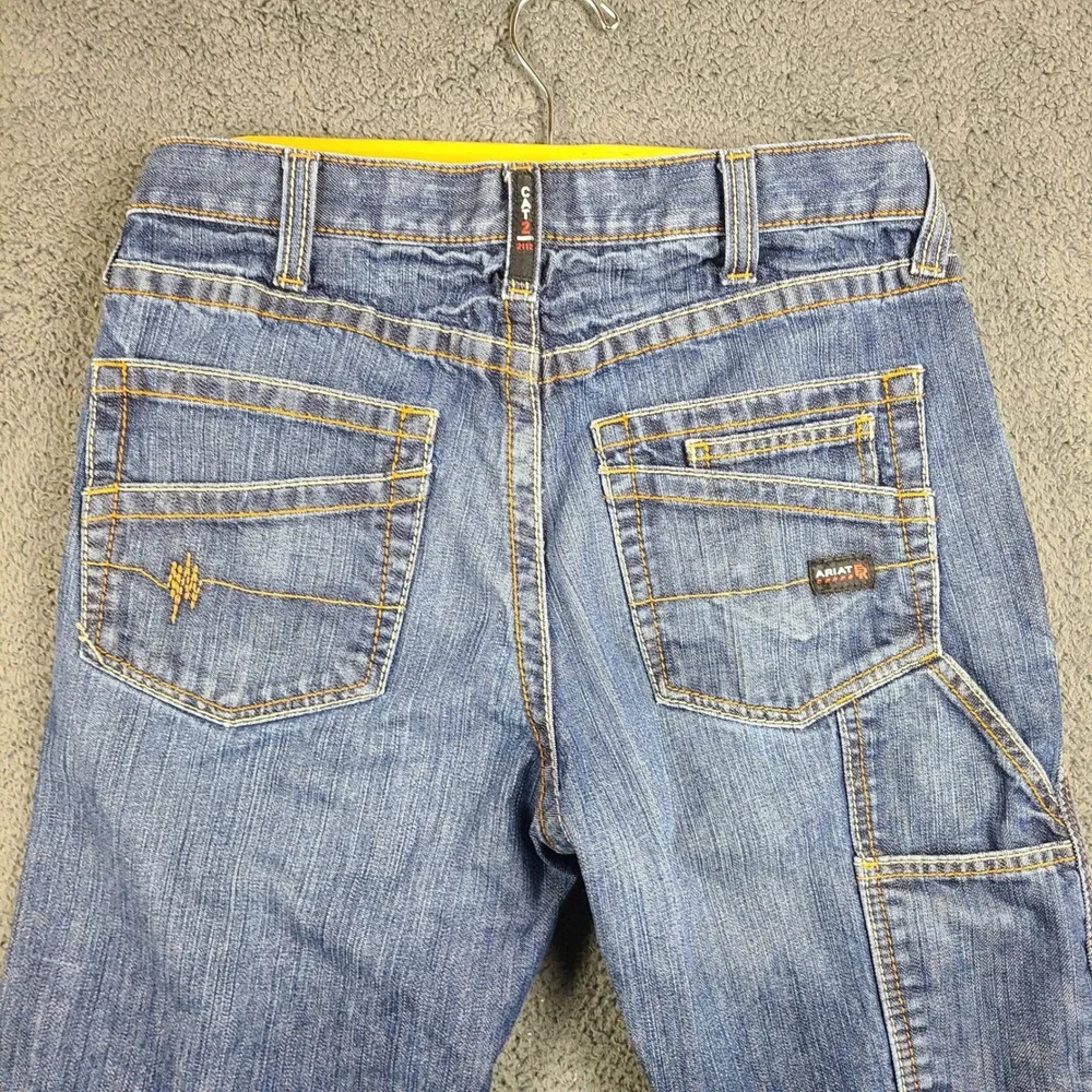 Ariat FR M4 Low Rise Boot Cut Jeans Mens 32x32 Blue Flame Resistant CAT 2 Denim